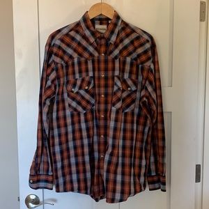 Cody James Western Pearl Snap Plaid Button Up